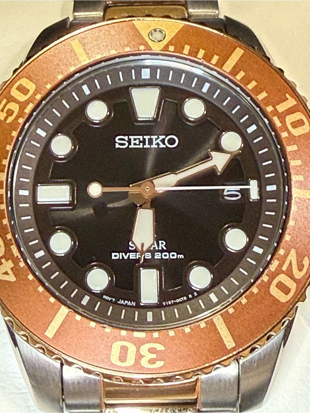 Seiko “Root Beer” Prospex Date Diver Classic Mens Watch
